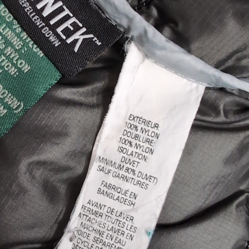 L.L. Bean Downtek Puffer Vest Size Large-Reg In Bluish-Silver Stowaway Pocket - Picture 9 of 12